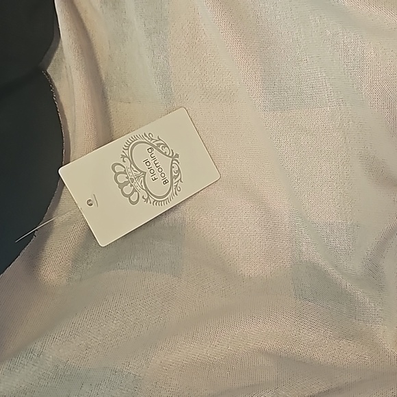 NWT Floral Blooming light open front long plaid jacket - Picture 8 of 9